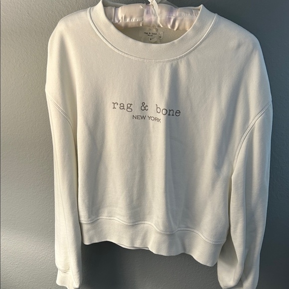 rag & bone Tops - Rag & Bone Cream Crew Neck Sweatshirt